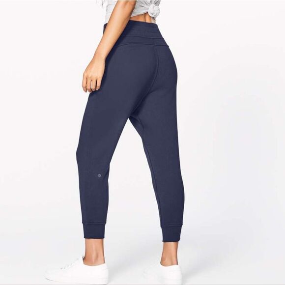 Lululemon Press Pause Jogger (25") Midnight Navy Light Cotton Size 6 Sweatpants - Picture 2 of 7